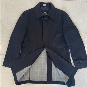 Burberry Black Trench Coat with Check Lining